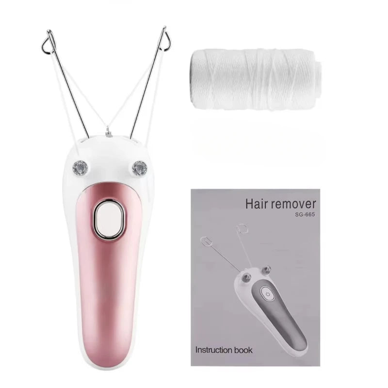 Mini Electric Facial Body Hair Removal USB Cotton Thread Epilator Shaver Trimmer Devices for Lip Chin Arm Leg Women Neck Beauty