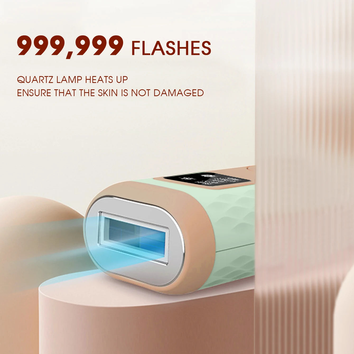 999,990 Flash LCD Display Pulse Epilator Whole Body Laser Machine Painless Electric Hair Removal Device