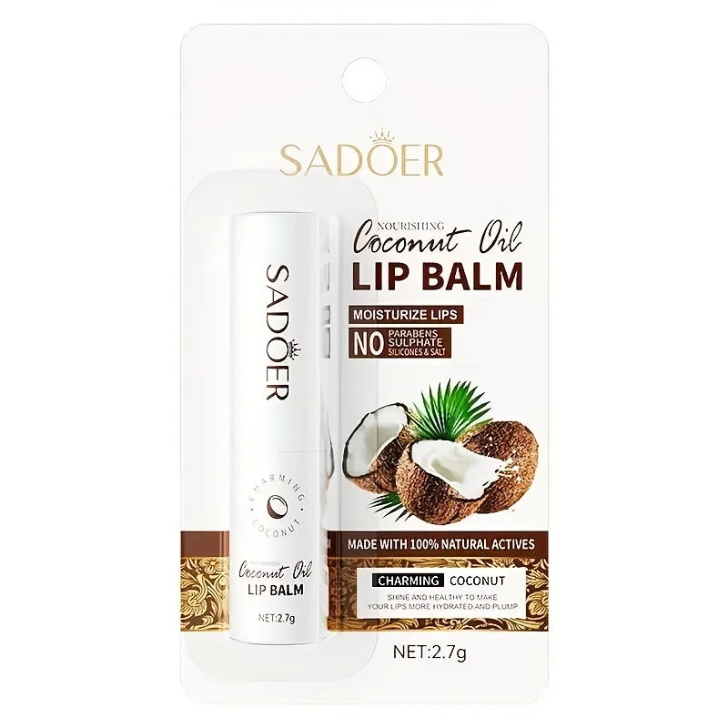 Coconut Lip Balm - Lasting Nourishment and Moisture for Men and Women - Daily Care Lip Balm