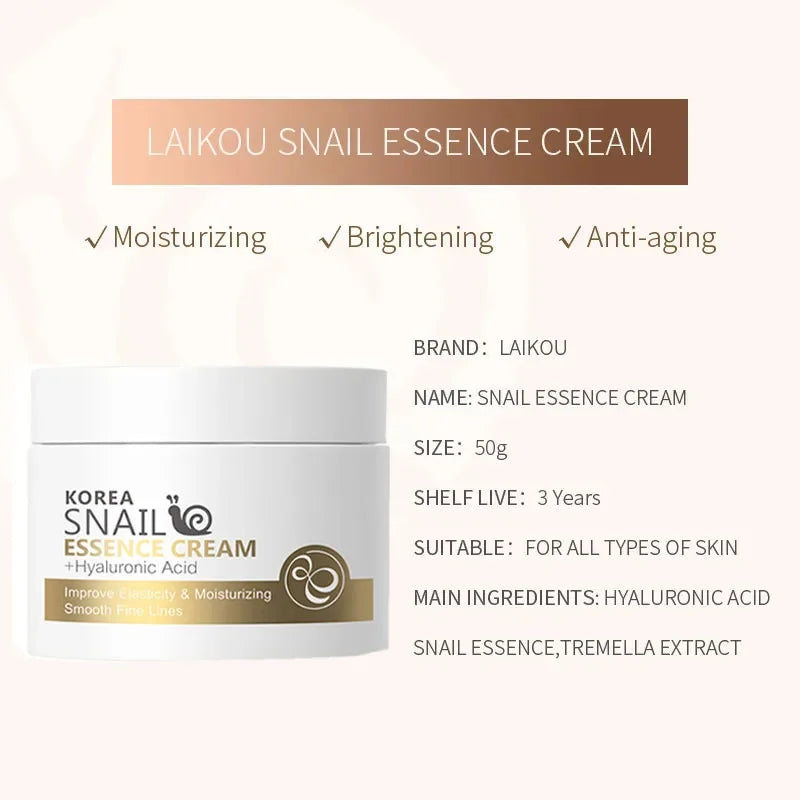 Anti Wrinkle Cream Snail Serum Face Moisturizer Anti Aging Face Lifting Nourishing Repair Snail Cream Korean Original Essence