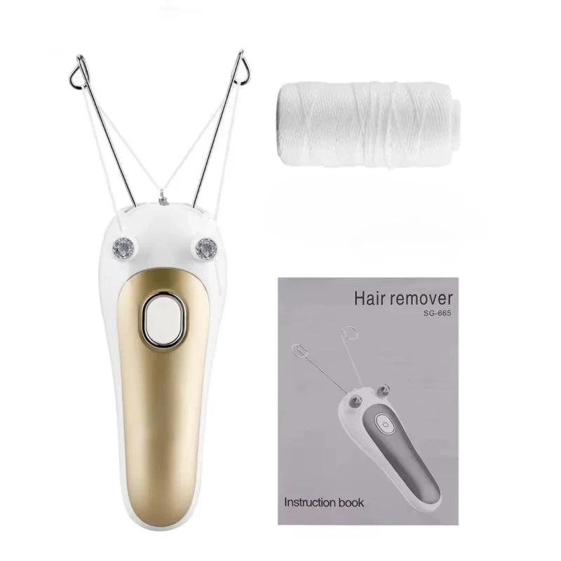 Mini Electric Facial Body Hair Removal USB Cotton Thread Epilator Shaver Trimmer Devices for Lip Chin Arm Leg Women Neck Beauty