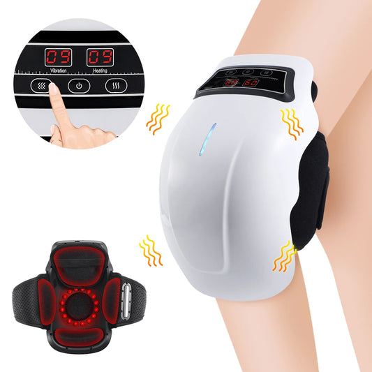 Electric Knee Heated Massager Heated Vibration Knee Massage Instrument Infrared Knee Pad Hot Compress Leg Joint Brace