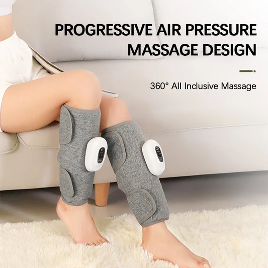 Electric Leg Massage 3 Modes Vibration Leg Air Compression Massager Wireless Calf Air Compress Foot Air Pressure Massage