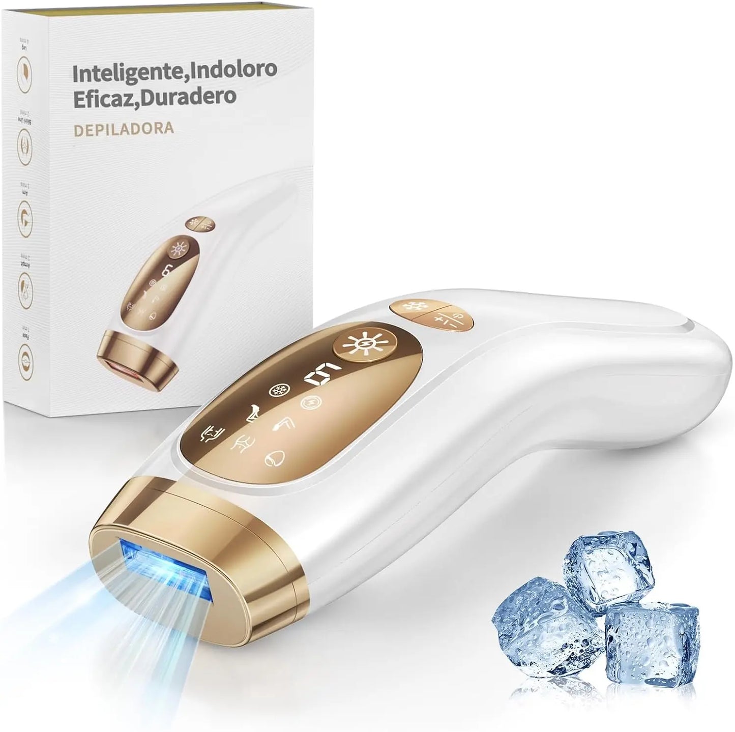 Laser Hair Removal Unlimited Flash Ice-cooling IPL Device 18.6J Painless & Long-Lasting Results Full Body Treament for Women Men